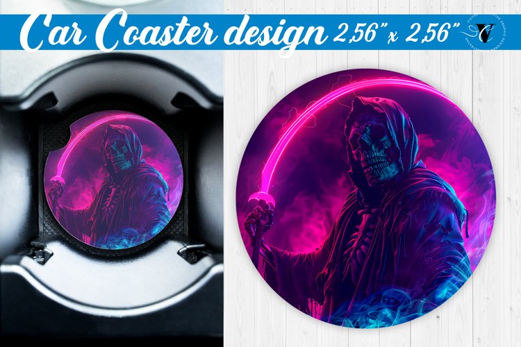 Car Coaster | Halloween sublimation example image 1