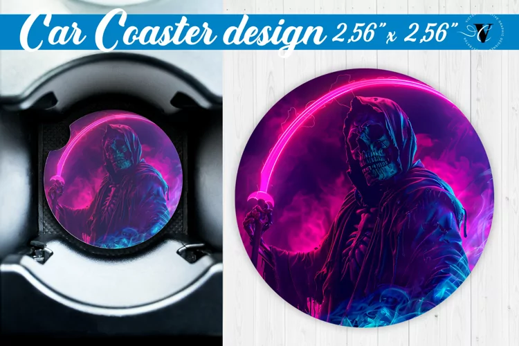 Car Coaster | Halloween sublimation