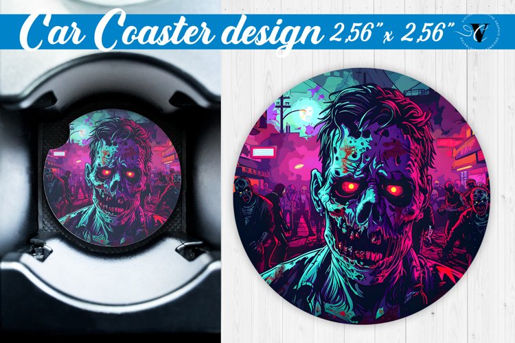 Car Coaster | Halloween sublimation example image 1