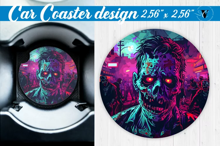 Car Coaster | Halloween sublimation