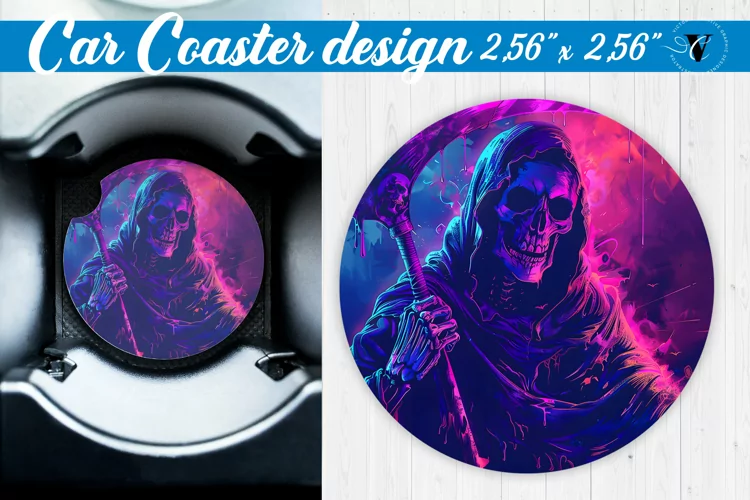 Car Coaster | Halloween sublimation