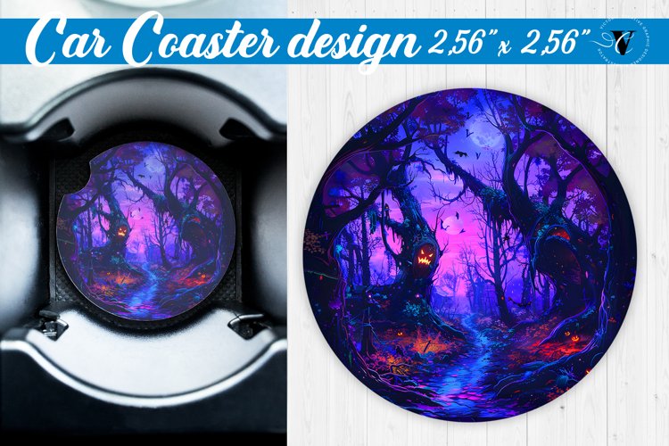 Car Coaster | Halloween sublimation example image 1