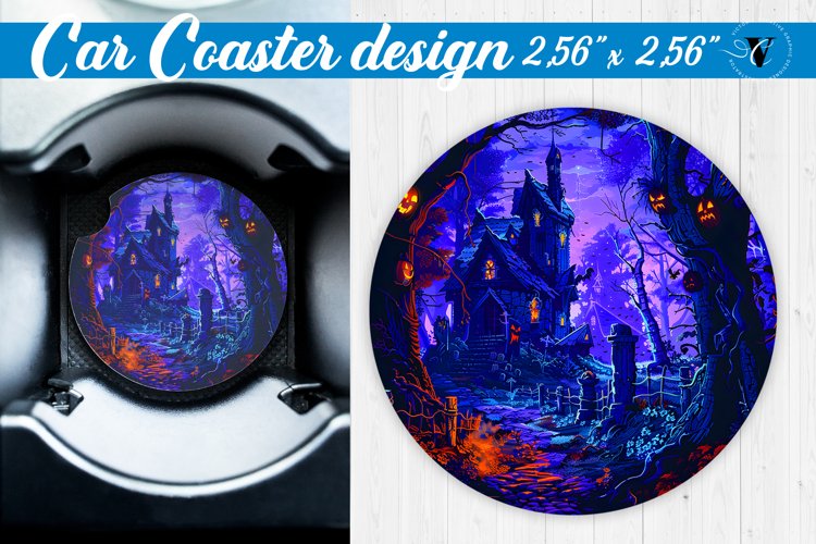 Car Coaster | Halloween sublimation example image 1