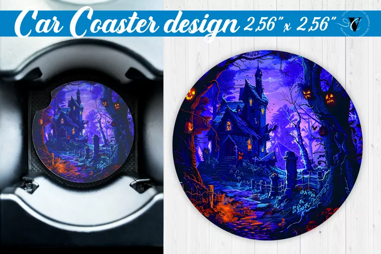 Car Coaster | Halloween sublimation