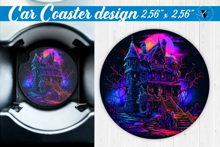 Car Coaster | Halloween sublimation