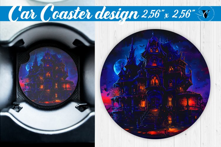 Car Coaster | Halloween sublimation example image 1