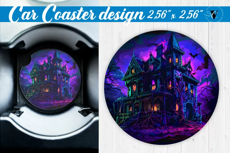 Car Coaster | Halloween sublimation