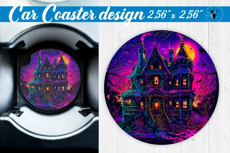 Car Coaster | Halloween sublimation