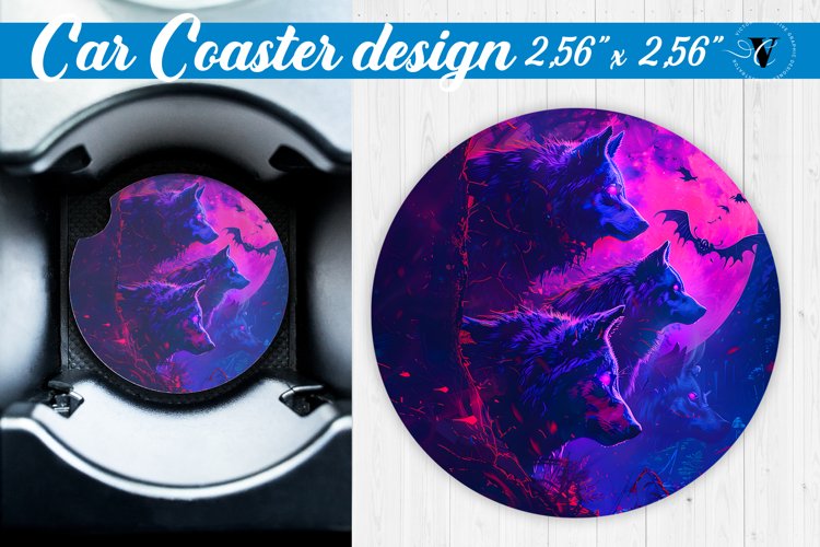 Car Coaster | Halloween sublimation example image 1