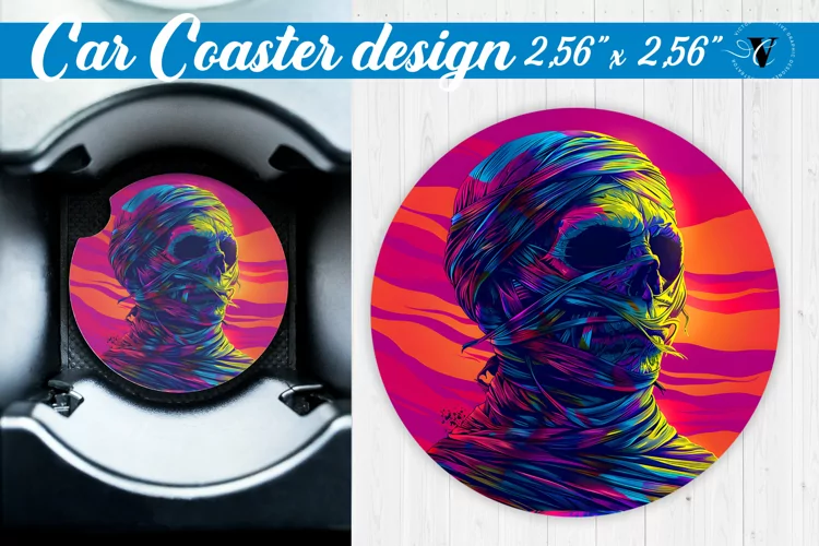 Car Coaster | Halloween sublimation