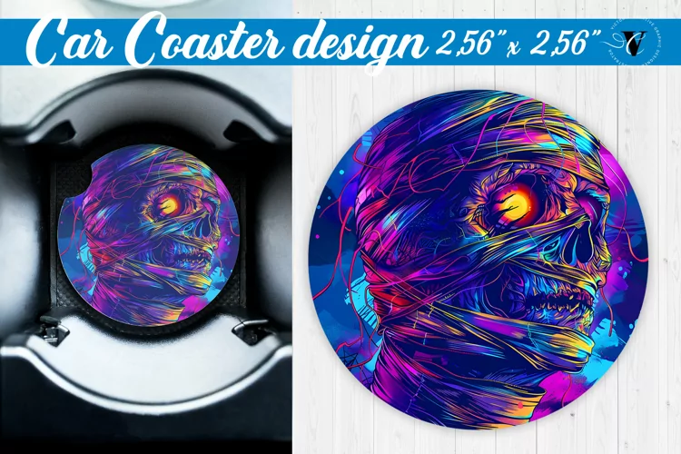 Car Coaster | Halloween sublimation