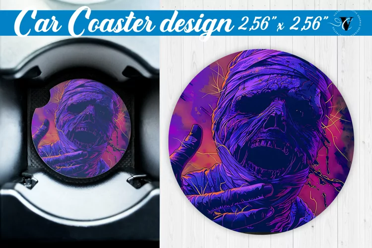 Car Coaster | Halloween sublimation