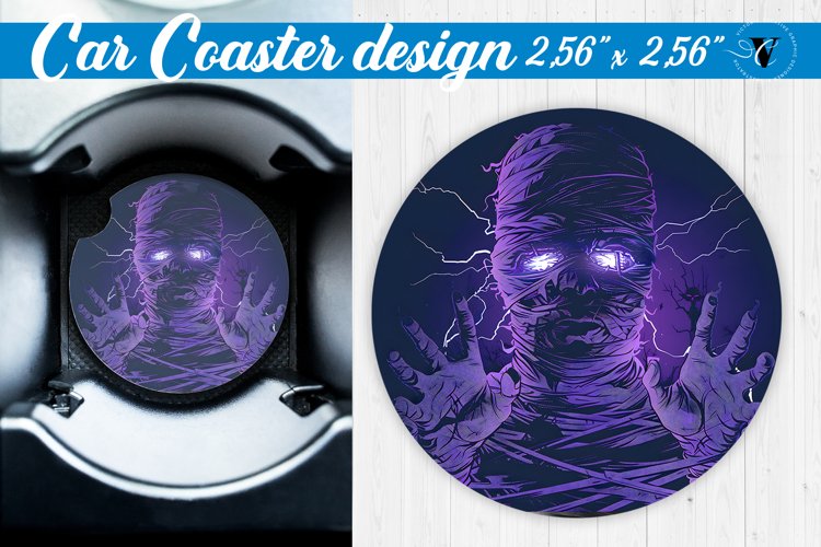 Car Coaster | Halloween sublimation example image 1