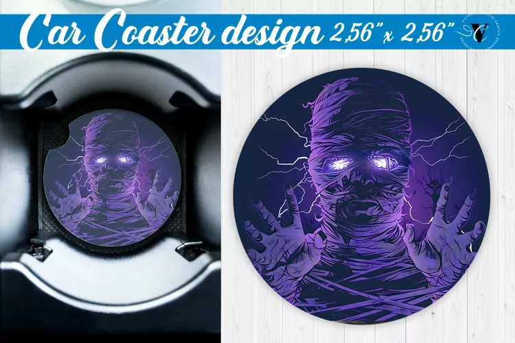 Car Coaster | Halloween sublimation