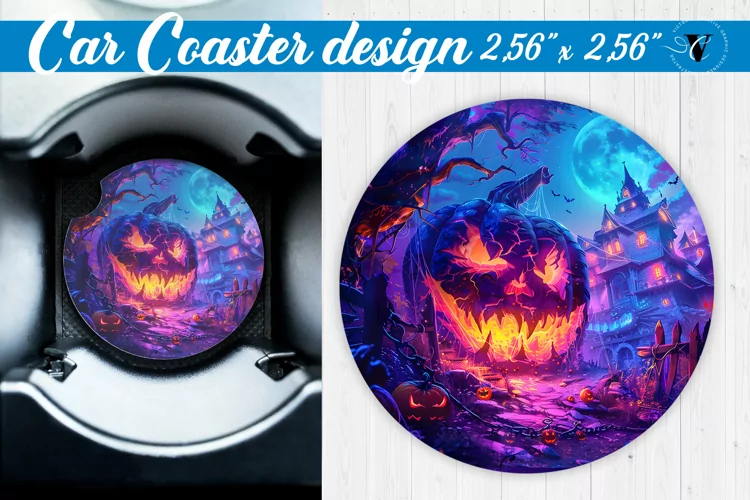 Car Coaster | Halloween sublimation