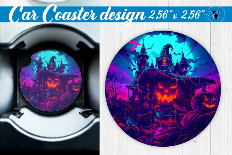 Car Coaster | Halloween sublimation
