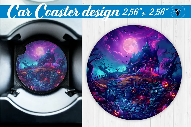 Car Coaster | Halloween sublimation