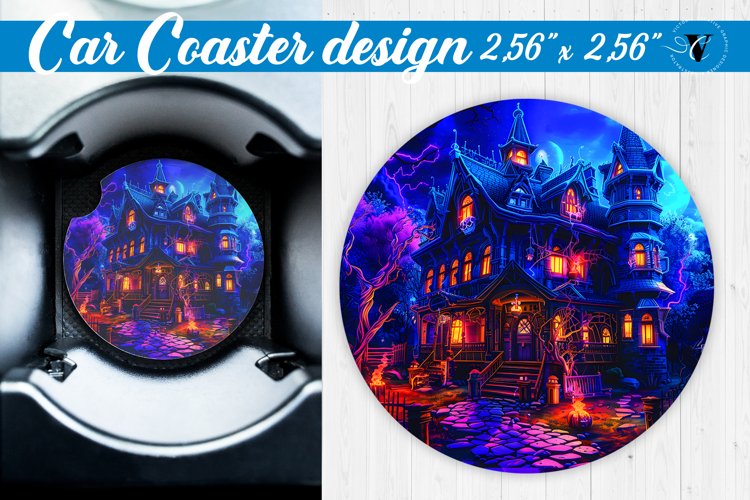 Car Coaster | Halloween sublimation example image 1