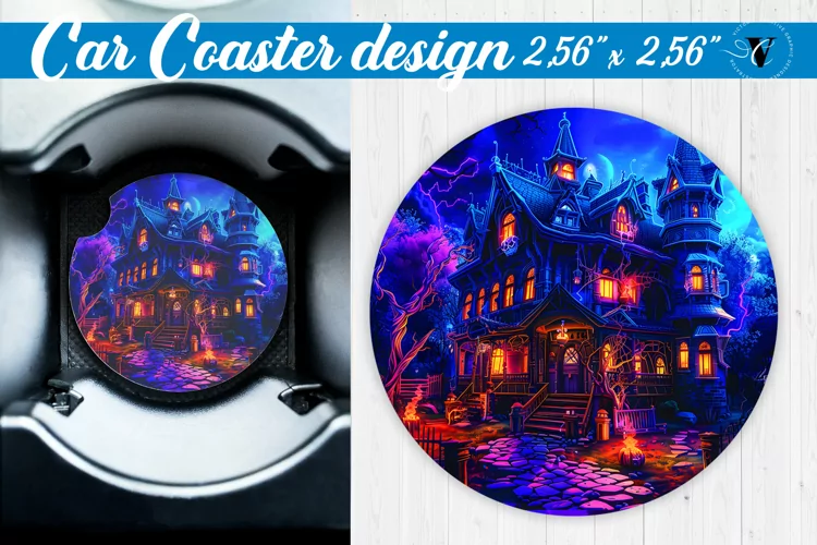 Car Coaster | Halloween sublimation