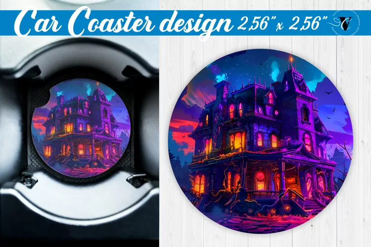 Car Coaster | Halloween sublimation