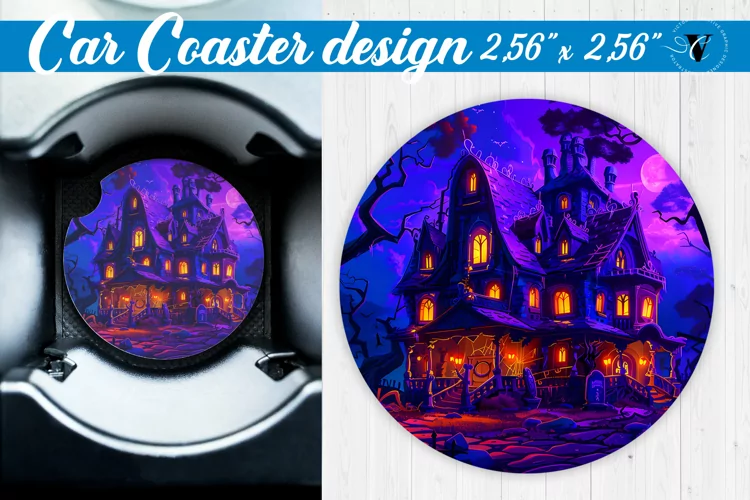 Car Coaster | Halloween sublimation
