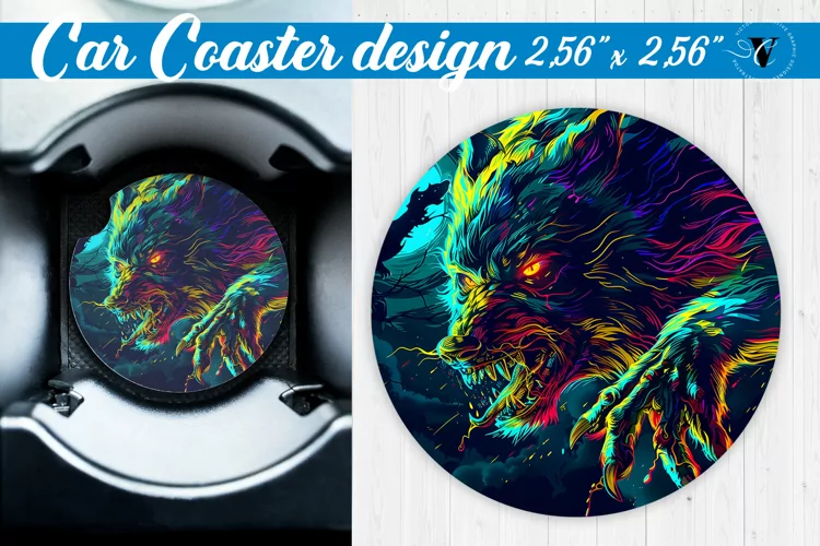 Car Coaster | Halloween sublimation
