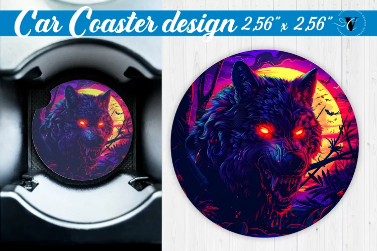 Car Coaster | Halloween sublimation