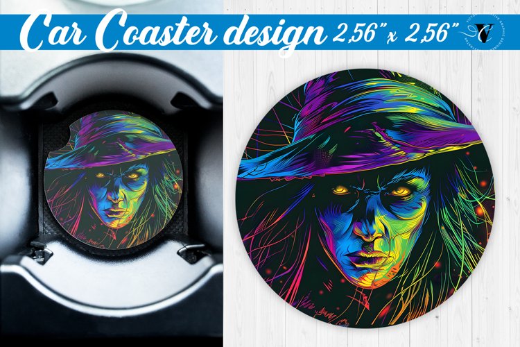 Car Coaster | Halloween sublimation example image 1