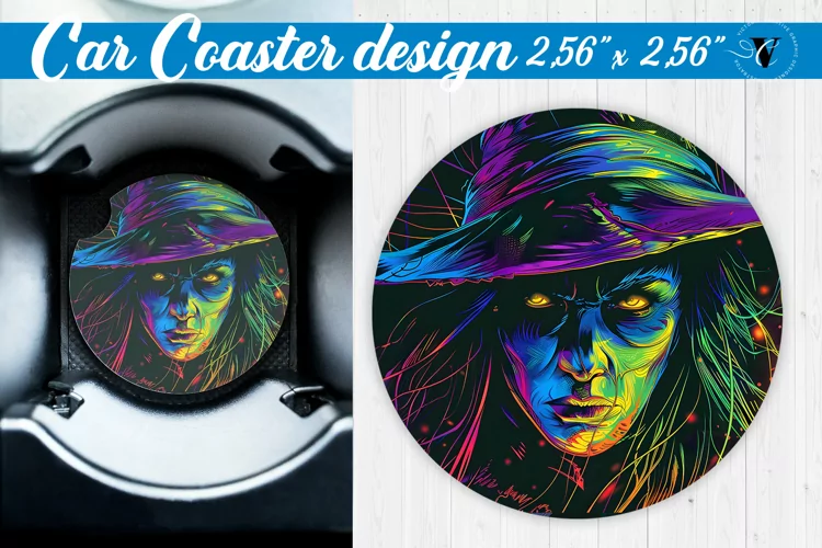 Car Coaster | Halloween sublimation