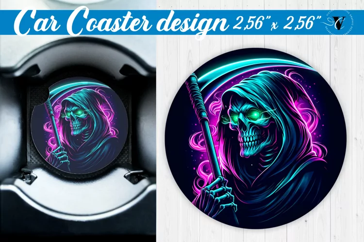 Car Coaster | Halloween sublimation
