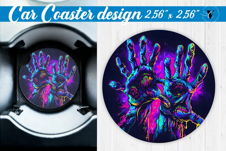 Car Coaster | Halloween sublimation