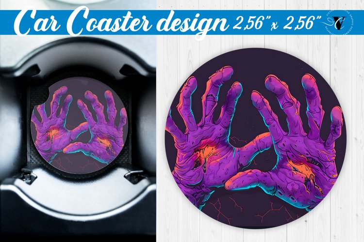 Car Coaster | Halloween sublimation example image 1