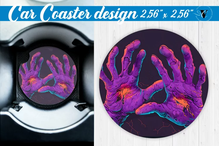 Car Coaster | Halloween sublimation