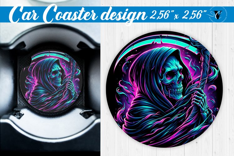Car Coaster | Halloween sublimation example image 1