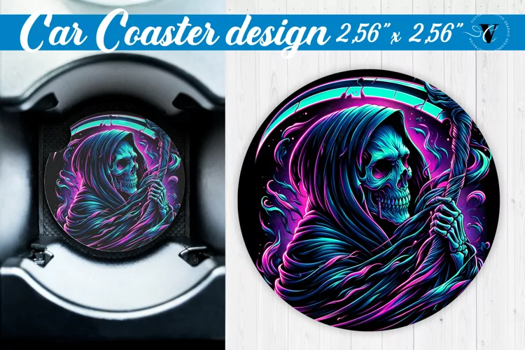 Car Coaster | Halloween sublimation