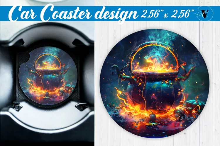Car Coaster | Halloween sublimation