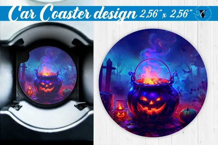 Car Coaster | Halloween sublimation