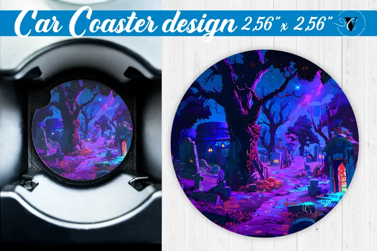 Car Coaster | Halloween sublimation