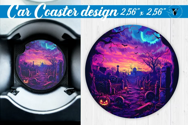 Car Coaster | Halloween sublimation