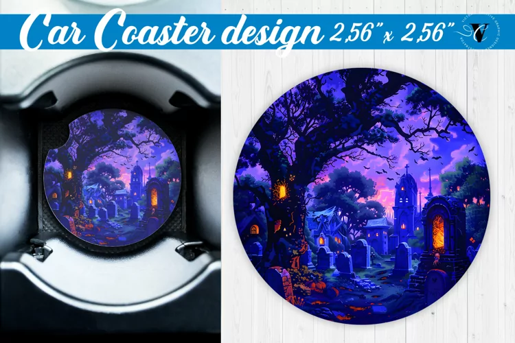 Car Coaster | Halloween sublimation