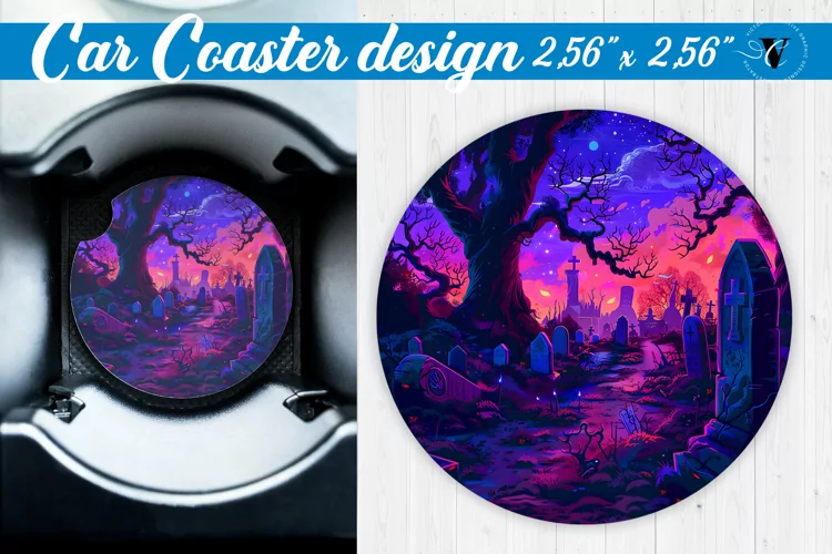 Car Coaster | Halloween sublimation