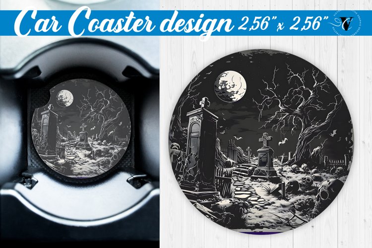 Car Coaster | Halloween sublimation example image 1