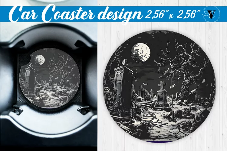 Car Coaster | Halloween sublimation