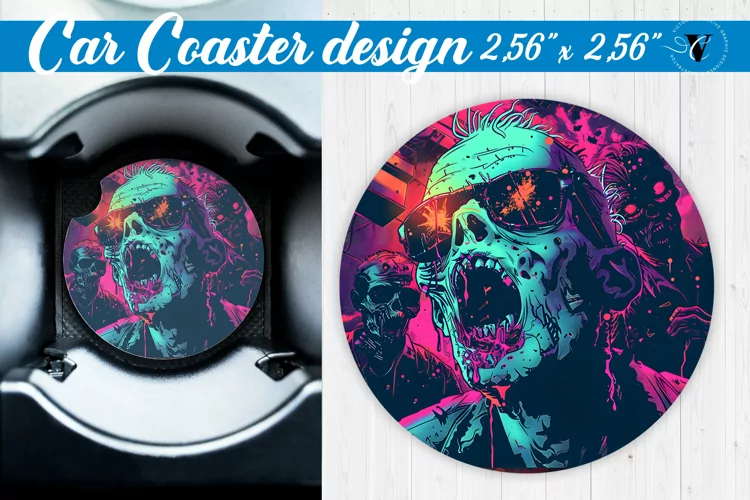 Car Coaster | Halloween sublimation