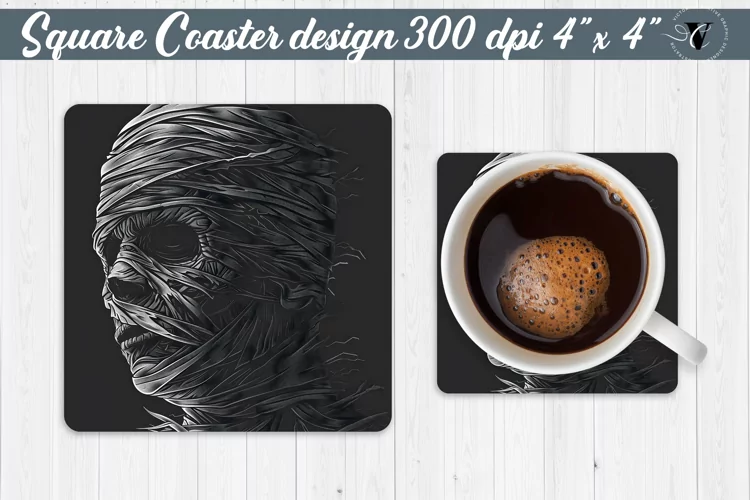 Square Coaster | Neon | Halloween coaster