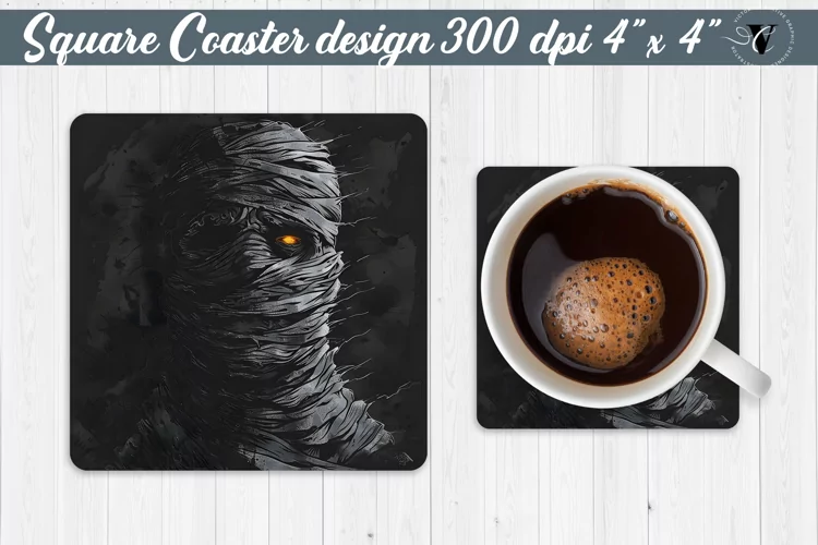 Square Coaster | Neon | Halloween coaster