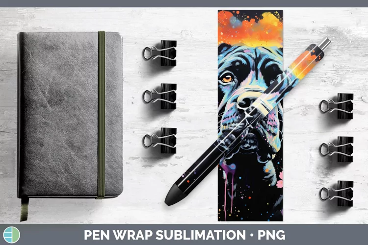 Neon Mastiff Pen Wrap Sublimation Epoxy Pen Designs