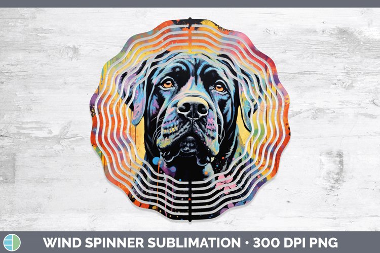 Neon Mastiff Wind Spinner Sublimation Spinner Designs
