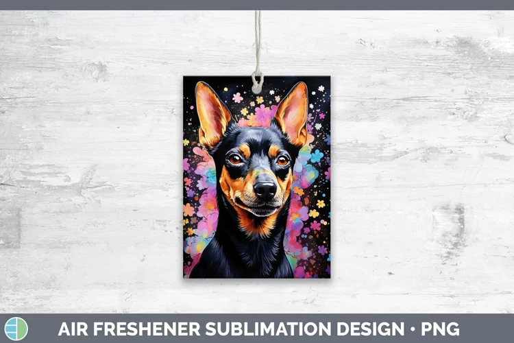 Neon Miniature Pinscher Air Freshener Sublimation Car Freshe