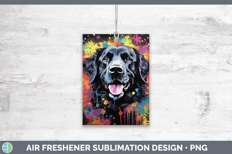 Neon Newfoundland Air Freshener Sublimation Car Freshener De